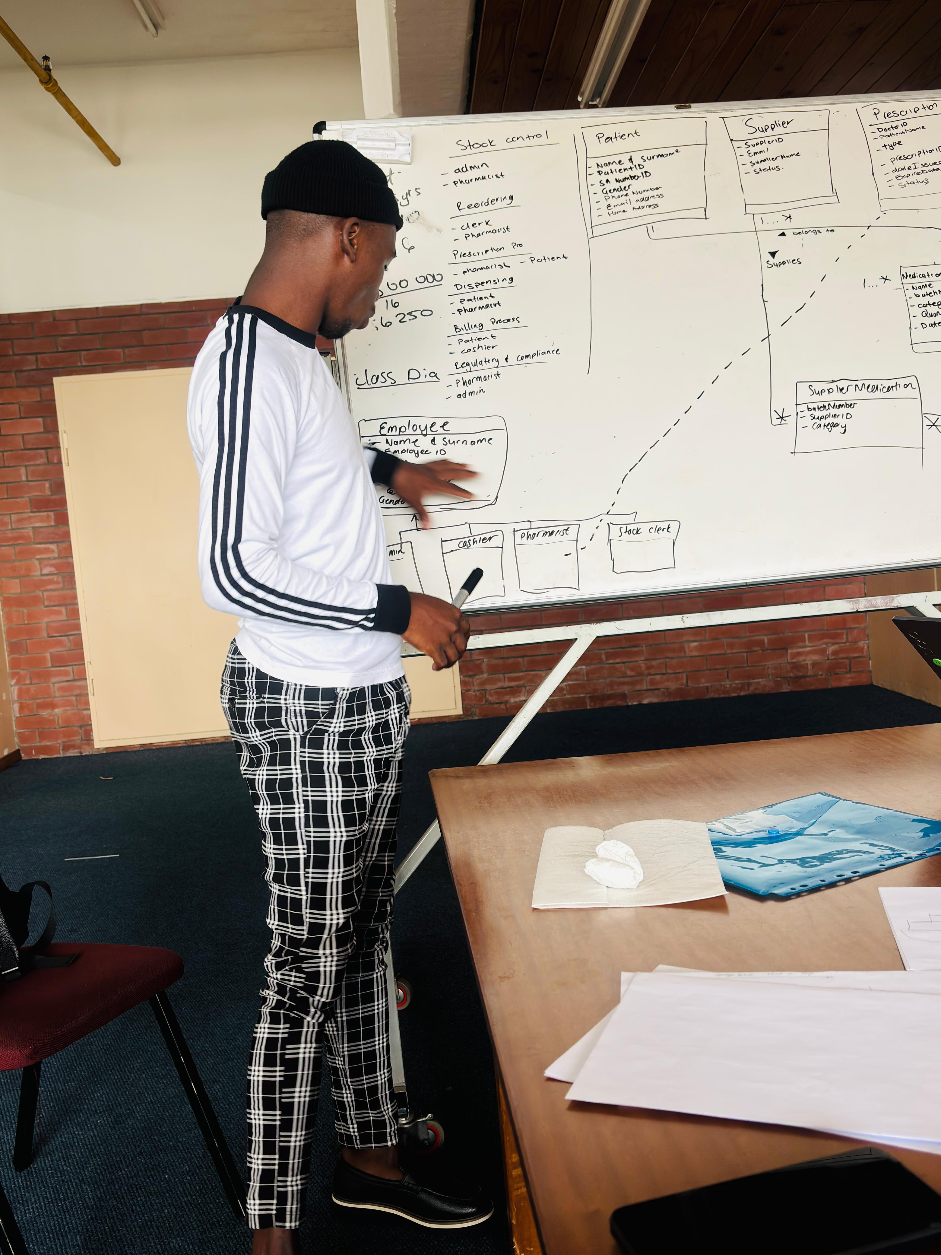 Technology professionals collaborating on software development
